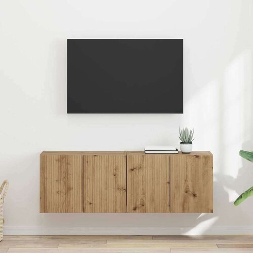 TV zidni ormar Zidne 2 pcs Umjetnički hrast 59 5 x 31 x 40 cm Cene