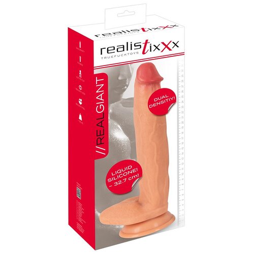  Dildo Real Giant, Silikonski, 33cm, Boja kože Slike