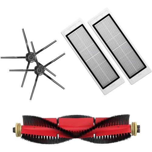  Mega-pack z črnimi stranskimi krtačkami za Roborock S5, S6, E5, S50, S55 Slike