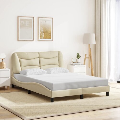 Furnova Posteljni okvir brez vzmetnice krem 120x200 cm blago, (21938026) Slike