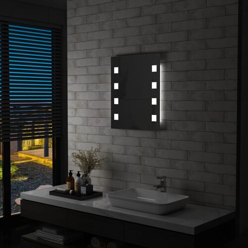 VidaXL kupaonsko LED zidno ogledalo 50 x 60 cm Slike