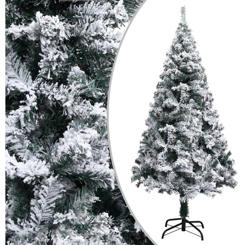  Umjetno božićno drvce sa snijegom zeleno 150 cm PVC Slike