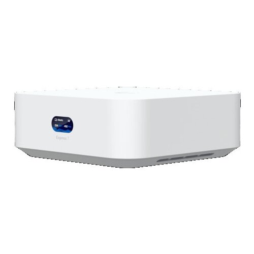 Ubiquiti UniFi Express 7 UX7 Mesh-scalable, super-compact 10G Cloud Gateway with integrated WiFi 7, 10 GbE RJ45 WAN port, 2.5 GbE RJ45 LAN Cene