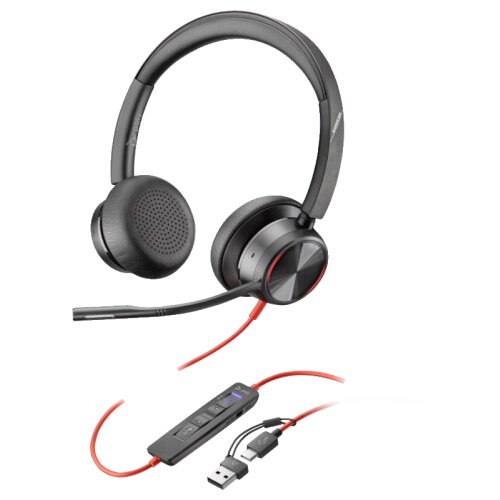 HP Slu&scaron;alice Poly Blackwire 8225 Stereo/Hibrid ANC/AFence/USB-C+USB-C/A Adapter/8X223AA/crna Cene