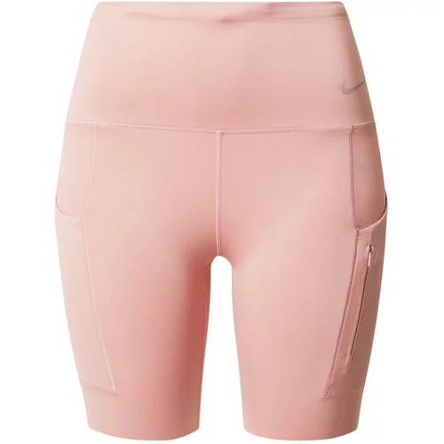 Nike Sportske hlače svijetlosiva / lubenica roza