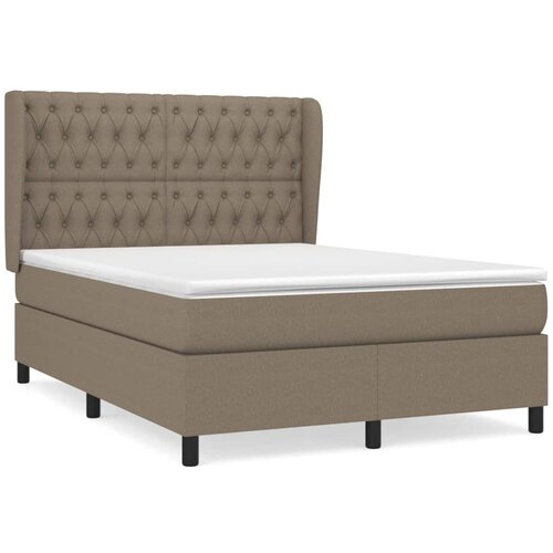 Maison Chic Box spring postelja - Vzmetna postelja z vzmetnico taupe 140x200 cm blago SL14584, (21884344) Cene