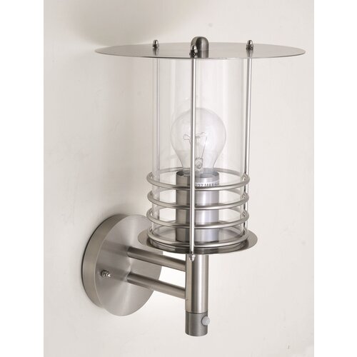 Starlux silver Star II Vanjska zidna svjetiljka sa senzorom pokreta (60 W, 24 x 22 x 35 cm, Srebrne boje, IP44) Slike