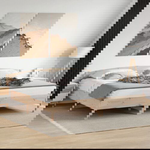Furnova Posteljni okvir brez vzmetnice 200x200 cm trdna borovina, (21940089) Slike
