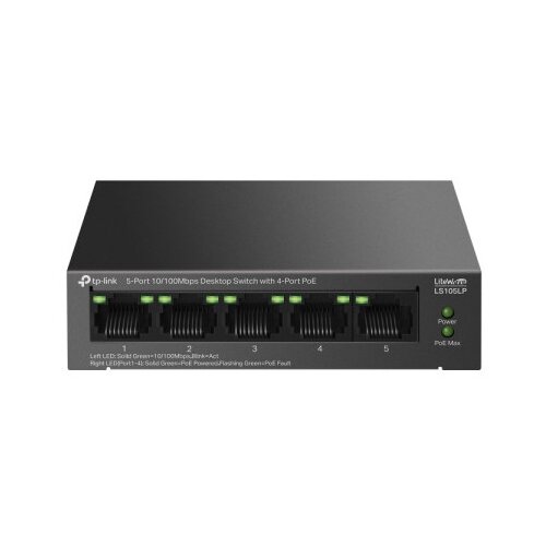 Tp-link switch LS105LP 5port 10/100/1000Mbps/4-PoE metalno kućište Cene