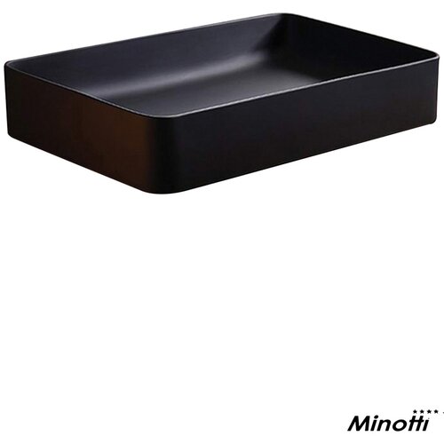 Minotti nadgradni lavabo mat crni 60x35,5cm Slike