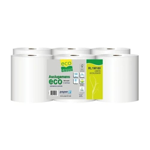 Paperblu papirni ubrus reciklirani papir 180m 2sl (6 rolni) ( RL1M180 ) Cene
