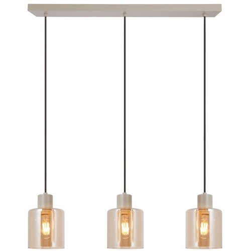 Brilliant Luster na sajli LYSKA 3xE27/20W/230V krem/bež zadimljeno Slike