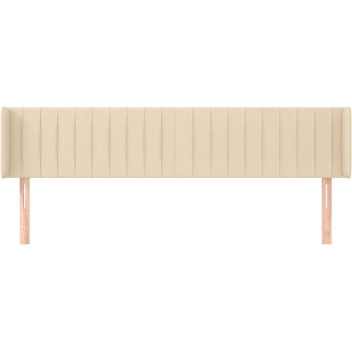  Uzglavlje s u&amp;scaron;ima krem 203x16x78/88 cm od tkanine Slike