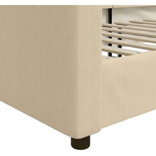 vidaXL Dnevni krevet krem 100 x 200 cm od tkanine Cene