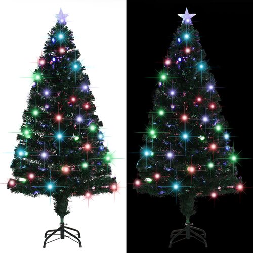  Osvijetljeno božićno drvce sa stalkom i LED 150 cm optička vlakna Slike