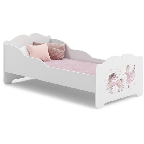 Kobi Furniture Anna - enojna postelja 140x70 z otroško grafiko z vzmetnico, (20630380) Cene