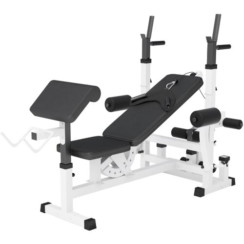GORILA SPORTS Benč klupa sa dodacima za vežbanje (Multifunkcionalna / Bela) Cene