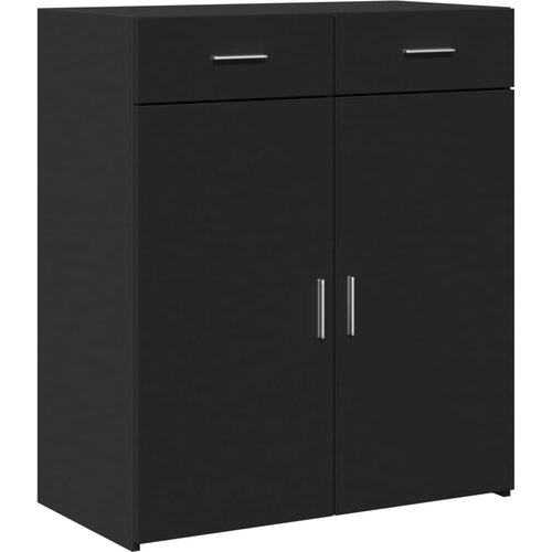 Maison Chic Komoda - Predalnik črna 80x42,5x93 cm inženirski les, (21715589) Cene