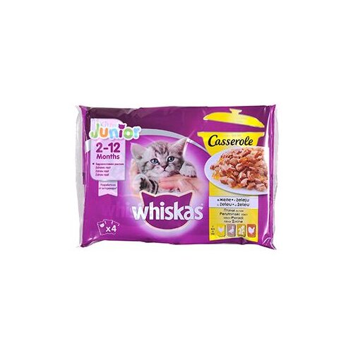  Hrana za mačke Whiskas Casserole 4x85g chicken Junior Slike