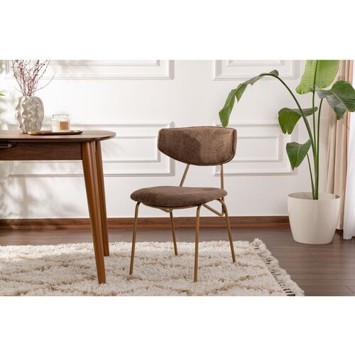 Hanah home stolica nancy - brown, gold browngold chair set (2 pieces) Slike