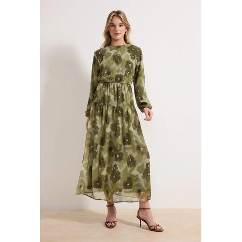 Trendyol Modest Ženska haljina Tctss26Eb00027, Zelena Cene