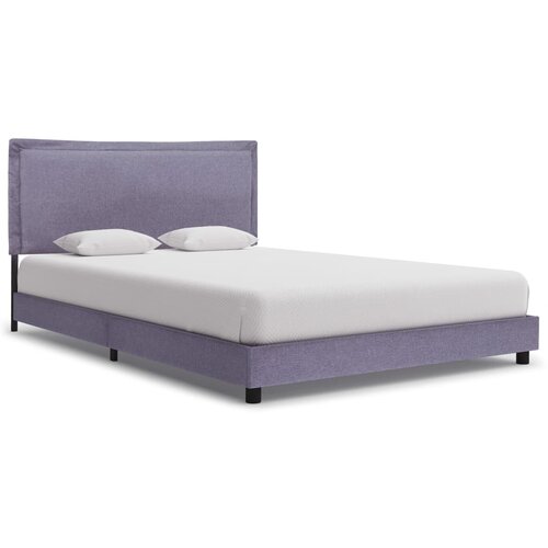 VidaXL Posteljni okvir brez vzmetnice svetlo siva tkanina 135x190 cm Slike