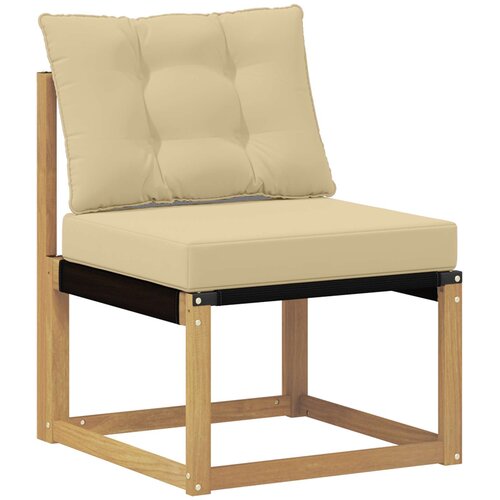  Set vanjskih sofa 7 kom. Bijela i bež Smeđa 59 x 59 x 37 cm Slike