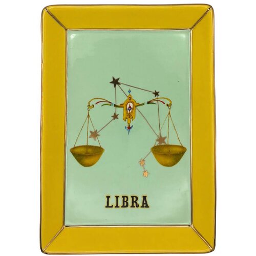 Yvonne Servirni krožnik Zodiac 16,5x12cm / Libra-Tehtnica / porcelan, (5000255227) Cene