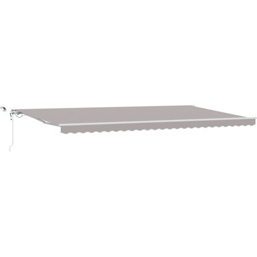 vidaXL avtomatska retraktibilna tenda z LED svetlo siva 600x350 cm, (22145965) Cene