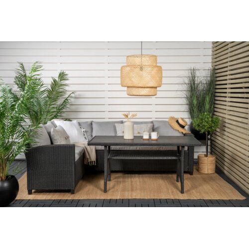 Venture Home Bentwood kutna vrtna lounge garnitura, crna Cijene