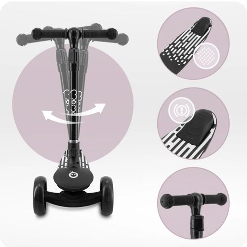 Momi romobil SAN LED, Black Slike