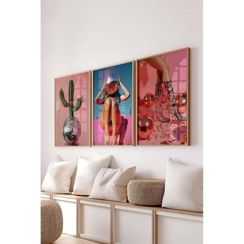 WALLXPERT Č-300795 - 3040 set dekorativnih slika u više boja (3 komada) Cene
