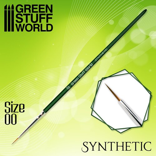 Green Stuff World GREEN SERIES Synthetic Brush &ndash; Size 00 | Precizna Četkica Cene