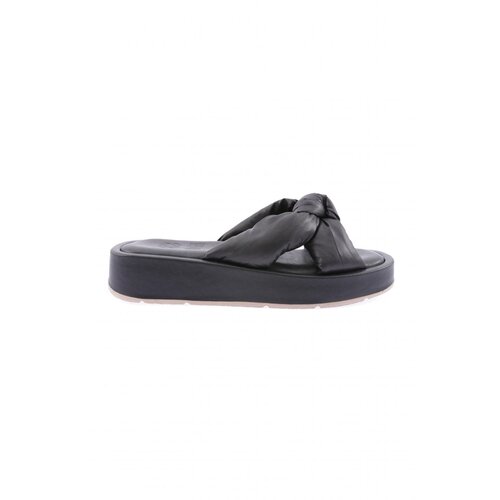 DGN 006 Women's Twist Banded Thick Sole Slippers Black Parachute Cene