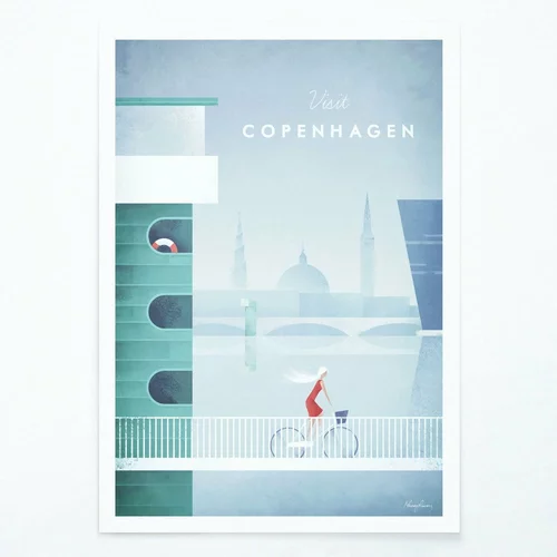 Travelposter Plakat Copenhagen, A2
