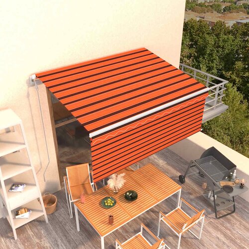  Automatska tenda s roletom 3,5 x 2,5 m narančasto-smeđa Slike