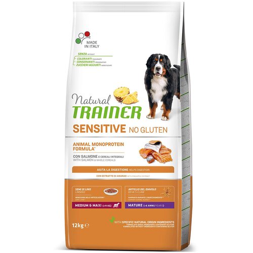 Natural trainer Sensitive No Gluten Medium/Maxi Mature s lososom - 12 kg Cijene