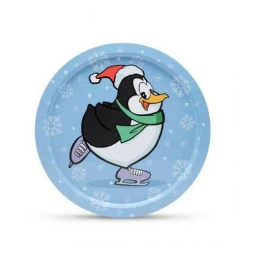Family Pladenj z božičnim motivom pingvin