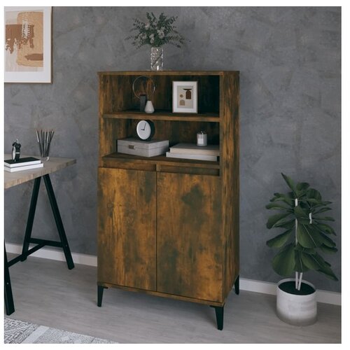  Visoka komoda dimljenog hrasta 60x36x110 cm konstruiranog drva Cijene