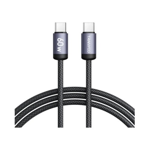 Tranyoo kabl T-P21 ojačan metalni Type C na Type C 60W 1m Cene