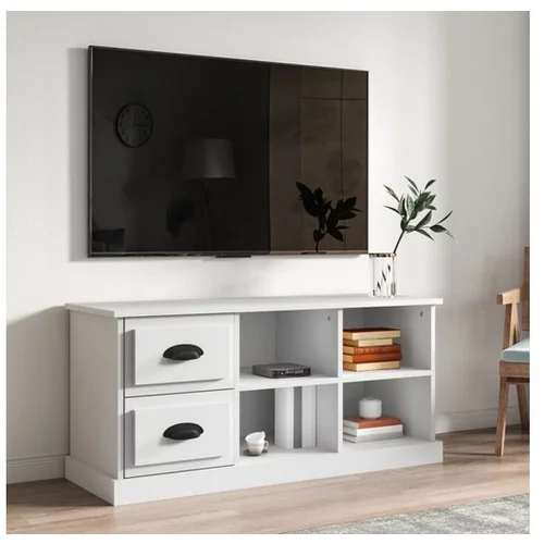  TV omarica bela 102x35,5x47,5 cm inženirski les