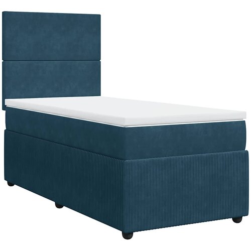 Box spring krevet s madracem plavi 90x190 cm bar&amp;scaron;unasti Slike