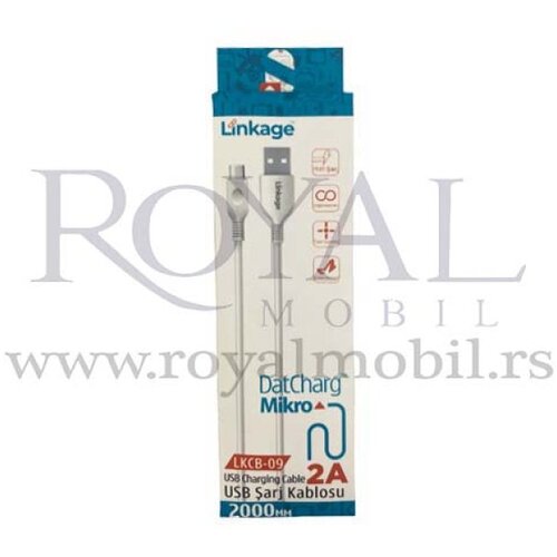 usb kabal linkage LKCB-09 micro bela 2A Slike