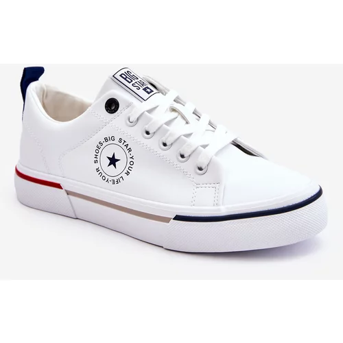 Big Star Men's Leather Sneakers LL174209 White