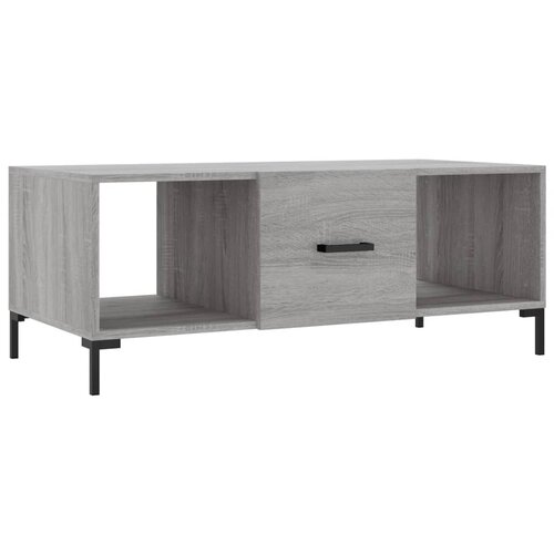Maison Chic Klubska mizica - kavna mizica - Nizka mizica siva sonoma 102x50x40 cm inženirski les, (21753305) Slike