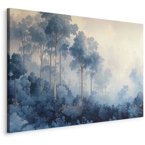  Slika - Landscape with Trees in Illustrative Style Fairy-Tale Blue Forest 30x20 Standard Cene