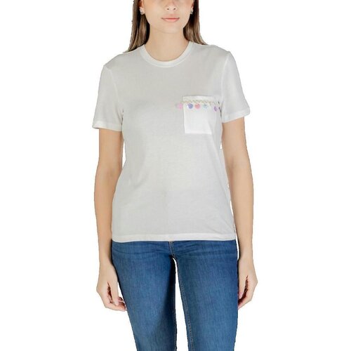 Only Majice s kratkimi rokavi T-shirt blanc avec poche d&eacute;corative Bela Cene