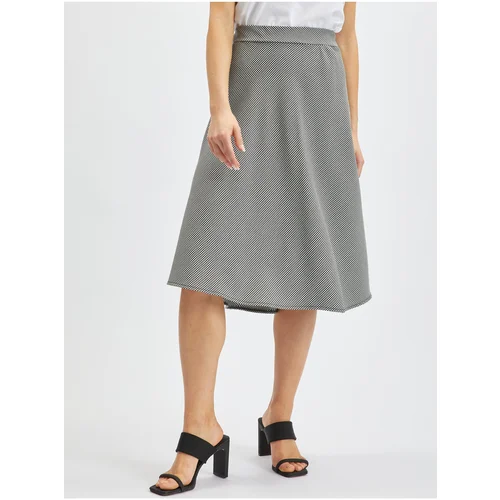 Orsay White-Black Ladies Patterned Skirt - Ladies