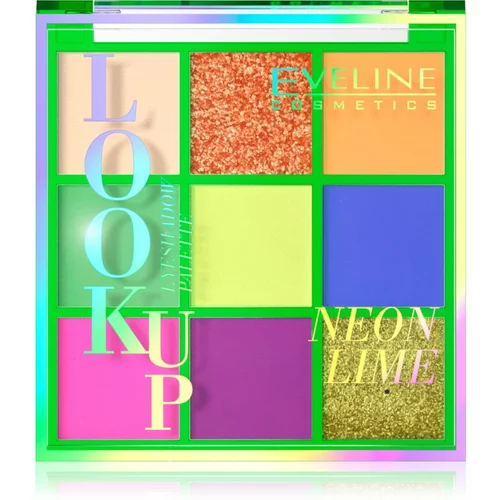 Eveline Cosmetics Look Up Neon Lime paleta senčil za oči 10,8 g