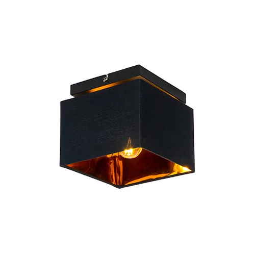 QAZQA Moderna stropna svetilka črna z zlatom - VT 1